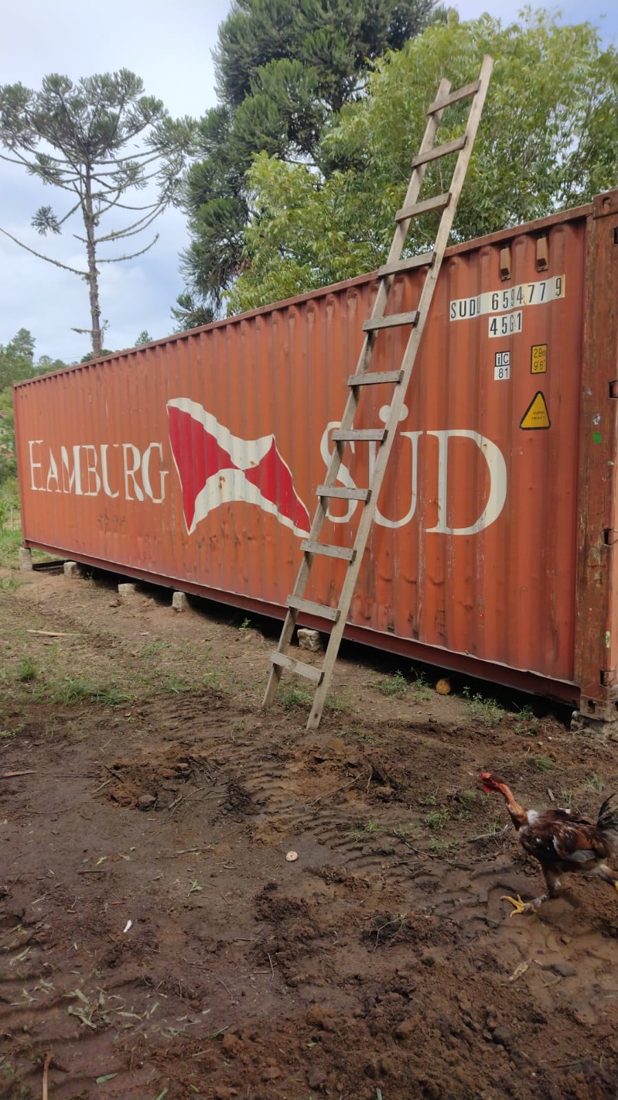 Registro de container bruto entregue